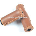 Vintage Bike Grips Brown retro bicicleta Grip 90 / 127MM ultralight Retro couro grip bicicleta